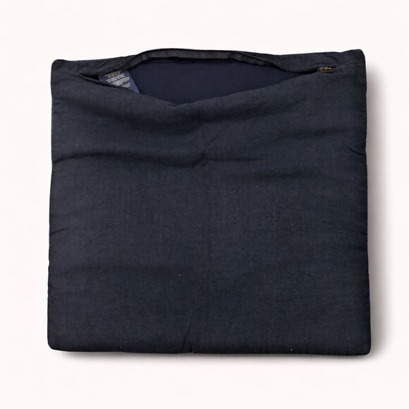 Ralph Lauren Stover Artisan Linen Patchwork Throw Pillow Cover Only 20x20 Blue - Picture 10 of 16